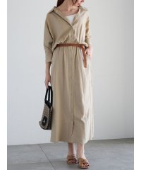Te chichi/ベルト付きレーヨンリネンシャツワンピース/508118607