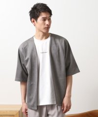 THE SHOP TK/フェイクスウェードアンサンブルカーディガン【五分袖カーディガン＋半袖Tシャツセットアイテム】/508118635