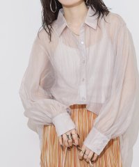 JUNGLE JALOPY/ジャングルジャロピー JUNGLE JALOPY オーガンジー シアー シャツ ビッグシャツ オーバーサイズ ブラウス ボリューム袖 長袖 トップス/508118729