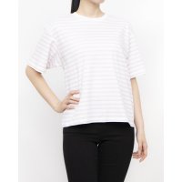 TIGORA/ティゴラ TIGORA レディース 半袖Tシャツ UVカットコットンボーダーTシャツ TR－9C2075TS (ホワイト)/508118807