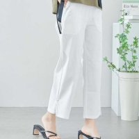 ica/アイカ ica クロップドパンツ ストレッチパンツ アンクルパンツ イージーパンツ スリットパンツ ガウチョパンツ 七分丈 ゆったり 上品 きれいめ カジュアル/508118818