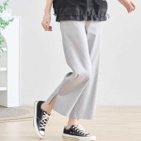 ica/アイカ ica クロップドパンツ ストレッチパンツ アンクルパンツ イージーパンツ スリットパンツ ガウチョパンツ 七分丈 ゆったり 上品 きれいめ カジュアル/508118818