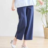 ica/アイカ ica クロップドパンツ ストレッチパンツ アンクルパンツ イージーパンツ スリットパンツ ガウチョパンツ 七分丈 ゆったり 上品 きれいめ カジュアル/508118818