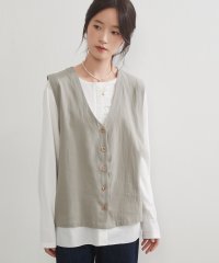 On One's Own/オンワンズオン On One's Own ボタンたくさんのVネックベスト/508118888
