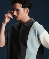 THE SHOP TK/パネルニットポロシャツ/508119062