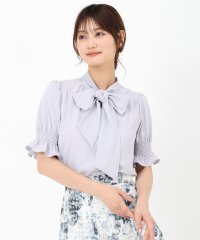 MISCH MASCH/ミッシュマッシュ MISCH MASCH 2025春夏新作 半袖ボウタイシャーリングブラウス/508119163