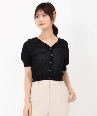 MISCH MASCH/ミッシュマッシュ MISCH MASCH 2025春夏新作 シアーカラーパフ袖カーディガン/508119174