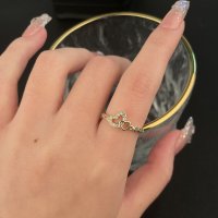 shoppinggo/ショッピングゴー shoppinggo 指輪 ハート オープン リング フリーサイズ シンプル ゴールド 入学式 卒業式 フォーマル カジュアル 結婚式 パーテ/508119191