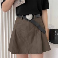 shoppinggo/ショッピングゴー shoppinggo ベルト レディース ハートベルト 合皮 ウエストマーク シルバーデザインバックル オシャレ/508119201