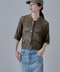 etoll./エトル etoll. クロシェニットショートシャツ/508119207
