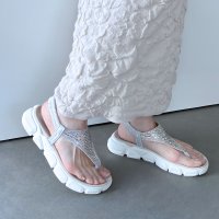 enchanted/エンチャンテッド enchanted ビーズアクセントトングバックゴムスニーカーサンダル/508119659