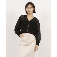 archives/アルシーヴ archives フロントzipラメメッシュニットカーディガン/508119750