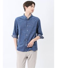 m.f.editorial/コットンリネン ボタンダウン7分袖シャツ/508119916