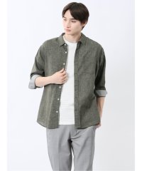 m.f.editorial/リネン混 レギュラーカラー7分袖シャツ/508119917