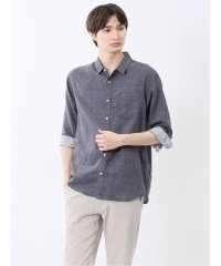 m.f.editorial/リネン混 レギュラーカラー7分袖シャツ/508119917