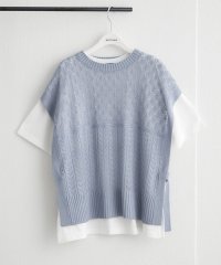NICE CLAUP/OLIVE des OLIVE OUTLET/新色登場【お得なセットitem】透かしベスト+TシャツSET/508120036