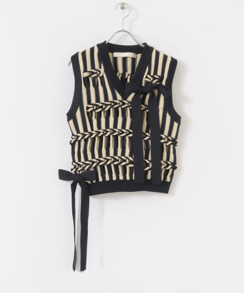 Braids Stripe Knitted Vest（ベスト）｜leinwande（ライン