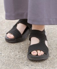 welleg sellect/ウェレッグ セレクト welleg sellect ワッフルニット キレイめ厚底スポーツサンダル/508120427