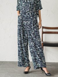 la.f…(Lsize)/ラ エフ エルサイズ la.f…(Lsize) 【大きいサイズ】幾何柄パンツ≪洗濯機で洗える≫/508120699