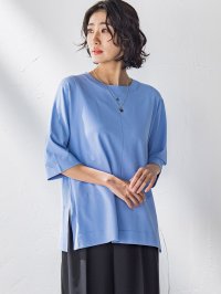 la.f…(Lsize)/ラ エフ エルサイズ la.f…(Lsize) 【大きいサイズ】Tシャツ風ニットプルオーバー≪手洗い可能≫/508120700