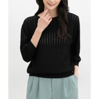 Honeys/ハニーズ Honeys 6分袖透かし編ニット トップス ニット サマーセーター 透かし編ニット 透かし編み レーヨン混 ボートネック フェミニン 夏 レディース/508120748