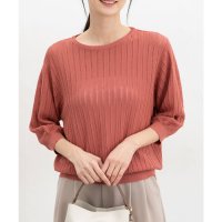 Honeys/ハニーズ Honeys 6分袖透かし編ニット トップス ニット サマーセーター 透かし編ニット 透かし編み レーヨン混 ボートネック フェミニン 夏 レディース/508120748
