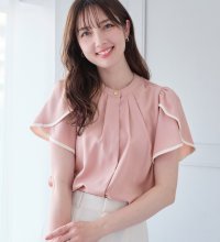 Alotta/アロッタ Alotta 【接触冷感】チューリップ袖パイピングブラウス/507046999