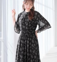 Alotta/【接触冷感】インナー付シャーリングシフォンワンピース/507160456