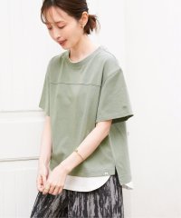 ikka/コットンUSA袖刺繍レイヤーTシャツ/507838854