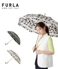 FURLA/フルラ FURLA 雨傘 長傘 カメリア 白黒 花柄 UV 雨傘 レディース /507891080