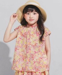 BeBe/【DEVEAUX】水彩風花柄シャーリングブラウス(90~140cm)/508090649