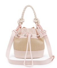 LeSportsac/RAFFIA MINI BUCKETピーチブラッシュラフィア/508092247