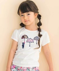 Noeil aime BeBe/【お揃い】天竺花柄チェックパッチパフスリーブ半袖Tシャツ(80~130cm)/508095516