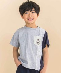 Noeil aime BeBe/天竺縦配色切り替え半袖Tシャツ(80~130cm)/508095522