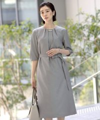 J.PRESS LADIES/【洗える・UV加工・吸水速乾】OXIJEWELストレッチ ワンピース/508104990