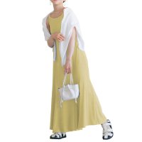 KOBE LETTUCE/コウベレタス KOBE LETTUCE [ 田中亜希子さんコラボ ]カップ付きランダムリブアメスリワンピース[選べる2丈] [E3447]/508121357