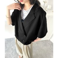 Classical Elf/クラシカルエルフ Classical Elf 上品な大人カジュアルを叶える。テックリネン素材ダブルテーラード衿シャツジャケット/508121621