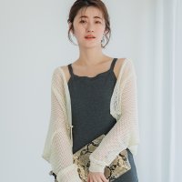 coca/コカ coca 麻タッチメッシュカーディガン/508122305
