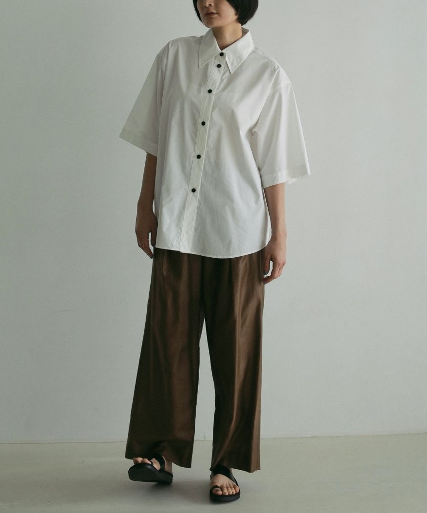 キャナルジーン CANAL JEAN anuke Halfsleeve Broad Shirts キャナルジーン CANAL JEAN anuke Halfsleeve Broad Shirts