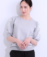 SHOO・LA・RUE　DRESKIP/【S－LL】お袖刺繍がアクセント ラウンドネックニット/508122544