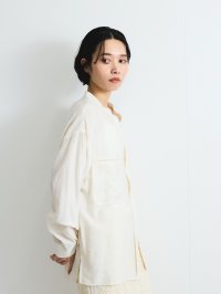 VICKY/ビッキー VICKY レーヨンヴィンテージバンドカラーシャツ≪手洗い可能≫/508122909