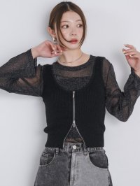 kivi/キヴィ kivi front zip knit tank/508123582