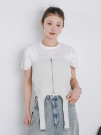 kivi/キヴィ kivi front zip knit tank/508123582