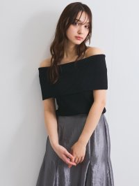 QUEENS COURT/クイーンズコート QUEENS COURT リブニットオフショルプルオーバー≪手洗い可能≫/508123602