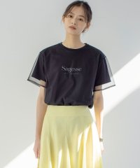 KUMIKYOKU(S SIZE)/チュールロゴ Ｔシャツ/508123619