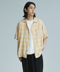 ADAM ET ROPE'/レーヨン オンブレチェック ハーフスリーブ オープンカラーシャツ/508123925