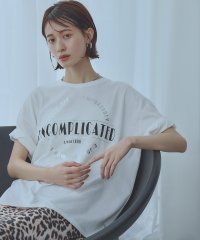 Ampirula/アンピルーラ Ampirula 箔プリントオーバーサイズTシャツ【洗える】/508124043