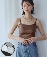 Ampirula/アンピルーラ Ampirula 合皮レザーカップ付キャミソール/508124047
