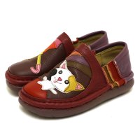 ESTACION/エスタシオン Estacion Estacion～エスタシオン～・ねこちゃんモチーフ本革スリッポンシューズ【tg234】/508124096