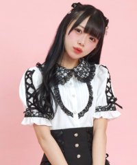 Secret Honey/シークレットハニー Secret Honey レースアップ袖フリルブラウス/508124113